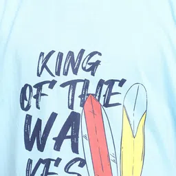 V-Mart Boys Typography Printed Cotton Casual T-shirt image 5