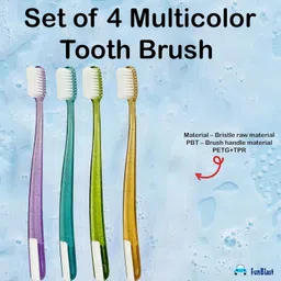 funblast for Kids & Adults - Tooth Brush Combo Pack of 4, Super Soft Bristles for Sensiti Ultra Soft Toothbrush image 3