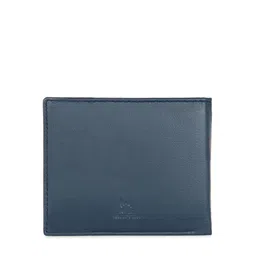 WildHorn Men Blue Solid RFID Protected Two Fold Leather Wallet image 2