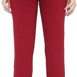 unfld Women Solid Maroon Track Pants image 2