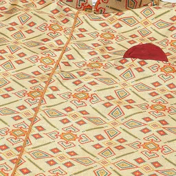 KISAH Men Orange Kurta with Churidar & Nehru Jacket image 2