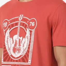 Jockey Combed Cotton Rich Graphic Round Neck Half Sleeve Tshirt-US81 image 2