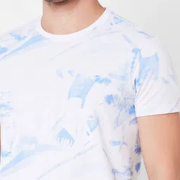SPYKAR Abstract Printed Cotton Slim Fit T-shirt image 5