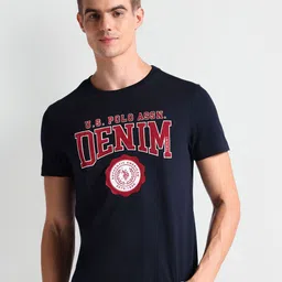 U.S. Polo Assn. Denim Co. Typography Printed Slim Fit Cotton T-shirt image 2