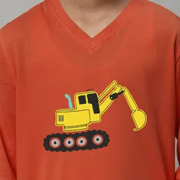 Friskers Graphic Printed V-Neck Full Sleeve Slim Fit T-shirt image 4