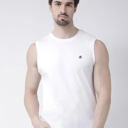Friskers Pack Of 2 Round Neck Sleeveless Pure Cotton Slim Fit T-shirt image 2