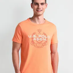 U.S. Polo Assn. Denim Co. Men Typography Printed Round Neck Slim Fit T-shirt image 2
