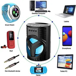 RECTITUDE Ws-03 With Mic Stereo Sound Rich Bass Wireless Rechargeable speaker 15 W Bluetooth Party Speaker image 2