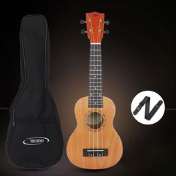 techno 21-Inch Soprano Ukulele – Mahogany Body, Rosewood Fretboard with Carry Bag,Strap Soprano Ukulele-picture-0