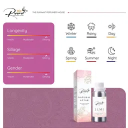THE RUPAWAT Perfumery House The New Dawn Rose 100% Natural & Alcohol-Free Attar - 25 ml image 2