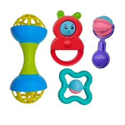 OPINA Infant 4 Pcs New Born Rattle Toys Set image 5