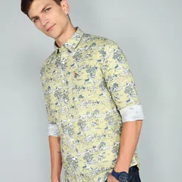 u.s. polo assn. Men Slim Fit Printed Cut Away Collar Casual Shirt image 2