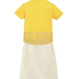 Tiber Taber Boys Printed Shirt With Dhoti image 3