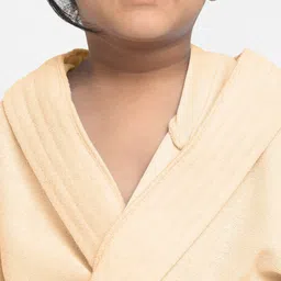 Creeva Melodious Kids Rust Beige Front Pocket Bath Robe image 3