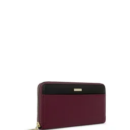 Mast & Harbour Women Burgundy & Black Zip Around Wallet image 2