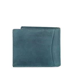 NAPA HIDE Men Blue Solid RFID Protected Leather Two Fold Wallet image 2