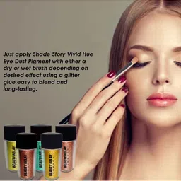 BeautyRelay London Shade Story Vivid Hue Eye Dust Sparkle Eyeshadow - Golden Dust image 5