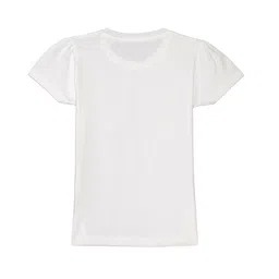 Marvel by Wear Your Mind Girls White Printed V-Neck Pure Cotton T-shirt image 2