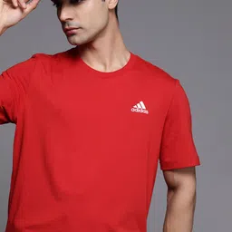 ADIDAS Men Solid SL SJ Pure Cotton T-shirt image 2