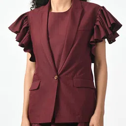 OFFICE & YOU Women Longline Open Front Jacket image 5