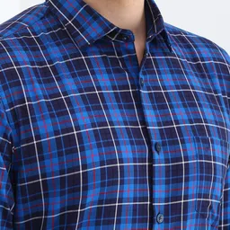 Allen Solly Men Spread Collar Windowpane Checked Cotton Slim Fit Formal Shirt image 2