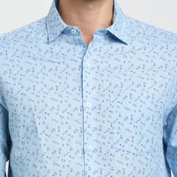 Turtle Men Floral Printed Spread Collar Formal Shirt image 3