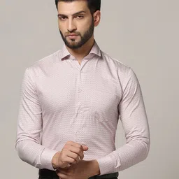 TAHVO Men Smart Opaque Printed Cotton Formal Shirt image 4