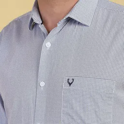 Allen Solly Men Spread Collar Geometric Printed Cotton Slim Fit Formal Shirt image 5