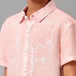 UNDER FOURTEEN ONLY Boys Abstract Printed Ombre Cotton Casual Shirt image 2