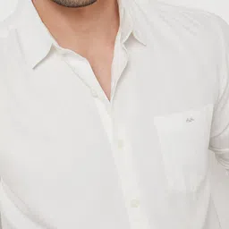 Mufti Spread Collar Long Sleeves Cotton Slim Fit Casual Shirt image 5