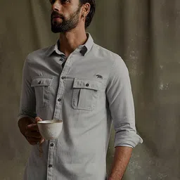 Andamen Premium Cotton Balsa Twill Casual Shirt image 2