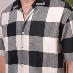 LOCOMOTIVE Premium Textured Cuban Collar Oversized Shirt image 2