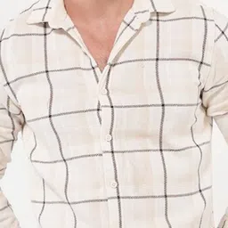 POE Smart Slim Fit Windowpane Checked Pure Cotton Casual Shirt image 2