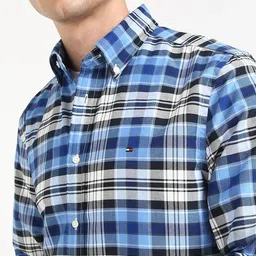 Tommy Hilfiger Men HERITAGE Button-Down Collar Tartan Checked Cotton Casual Shirt image 4