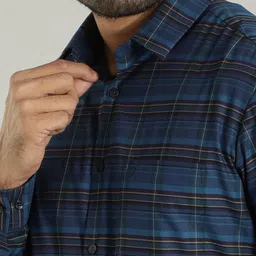 Indian Terrain Checked Spread Collar Casual Shirt image 2