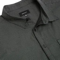 Sztori Plus Size Classic Geometric Printed Spread Collar Long Sleeves Cotton Casual Shirt image 3