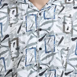 Dogi Verg Men Abstract Printed Cuban Collar Relaxed Casual Shirt image 2