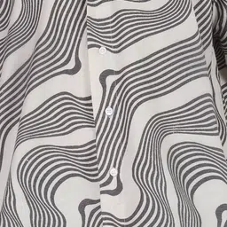 BROWN BROTHERS Relaxed Abstract Printed Spread Collar Oversized Casual Shirt image 2