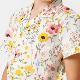 KATE & OSCAR Boys Smart Floral Printed Cuban Collar Cotton Casual Shirt image 4