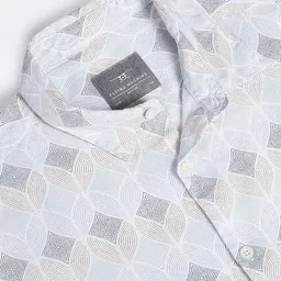 Flying Machine Slim Fit Geometric Printed Pure Cotton Casual Shirt image 2