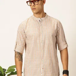 Thomas Scott Men Premium Opaque Striped Casual Shirt image 5