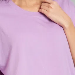 Imsa Moda Drop-Shoulder Sleeve Cotton T-shirt image 2