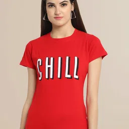 Fabflee Women Pack of 3 Typography Printed Cotton T-shirt image 3