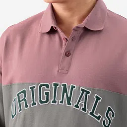The Souled Store Men Polo Collar Pure Cotton Oversized T-shirt image 2