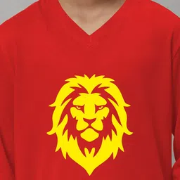 Friskers Boys Printed V-Neck Long Sleeves Cotton T-shirt image 3