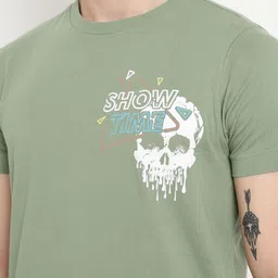 PUNK Men Printed Round Neck Cotton Tshirt image 2