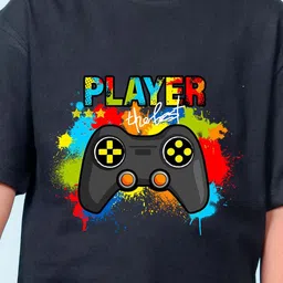 NUSYL Boys Printed Drop-Shoulder Sleeves Oversized T-shirt image 3