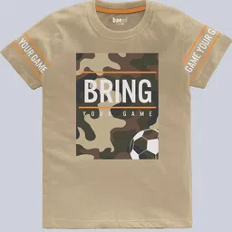 BAESD Boys Pack Of 3 Typography Printed Pure Cotton T-shirt image 2