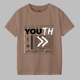 BAESD Boys Typography 2 Printed Applique T-shirt image 2