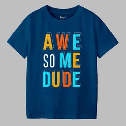 BAESD Boys Typography 2 Printed Applique T-shirt image 2